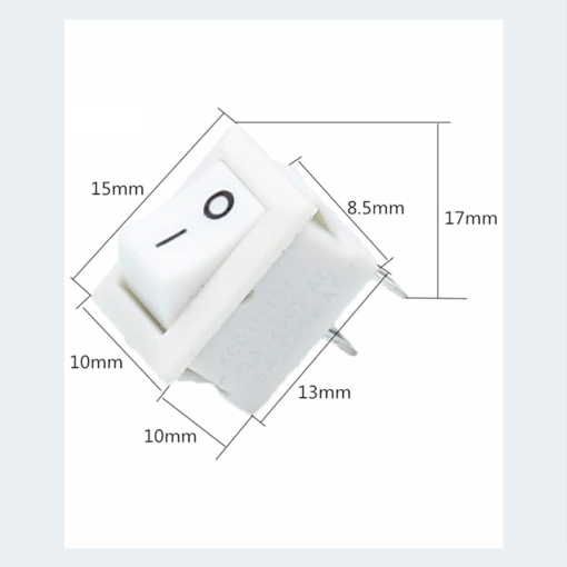 Switch on/off Mina Small-rectangle shape-3A KCD11 rocker switch White