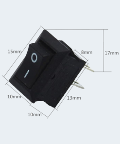 Switch on/off Mini Small -rectangle shape-3A KCD11 rocker switch Black