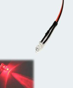 LED with wire and resistor 20cm  5v-12v Red color