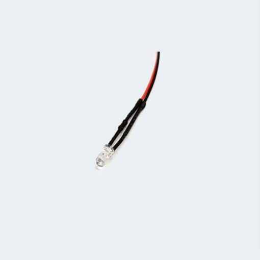 LED with wire and resistor 20cm  5v-12v Red color