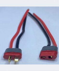 Cable connector set male-female 2Pin-red black large
