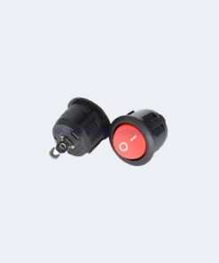 Switch on/off circular 2PIN RED-BLACK-WHITE