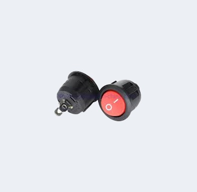 Switch on/off circular 2PIN RED-BLACK-WHITE