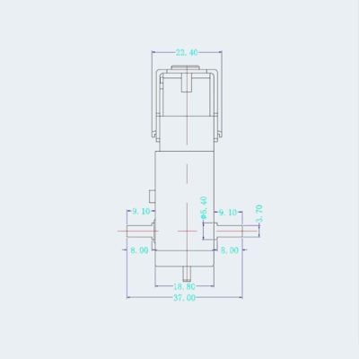 TT Motor Plastic Gear dimension