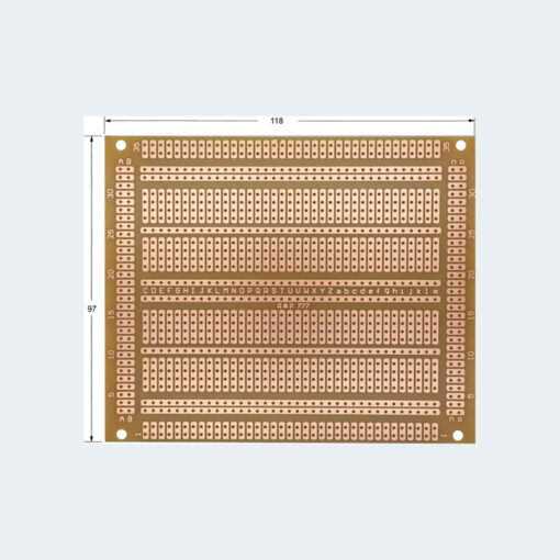 117.63*96.5 mm بوردة مثقبة خطوط lines Board prototype PCB