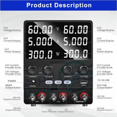 POWER SUPPLY LAB - NICE POWER - 2-CH 60V 5A - MODEL SP6605