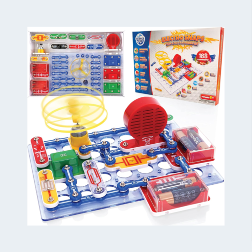 Electric Circuits For Kids – Snap circuit kit for children around 188 Projects