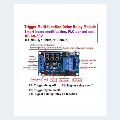 Timer Relay Delay  Switch 7Seg Multifunction Trigger Module HCW-M421