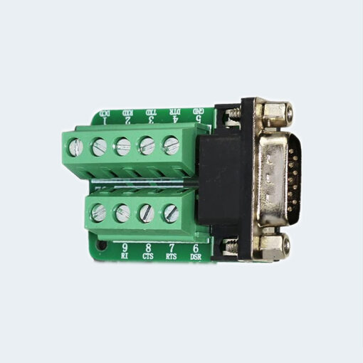 Rs232 DB9 connector to terminal block breakout board male