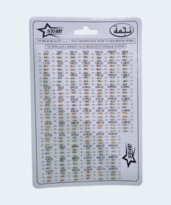 Resistors card kit star 1/4w 73 VALUES 219 pcs