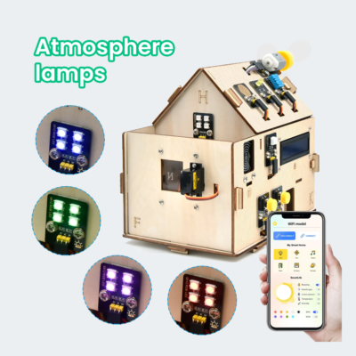 Kit Smart Home KEYESTUDIO ESP32 - Apprentissage IoT Avec Capteurs | Compatible Arduino, Python | 13 Projets Guidés