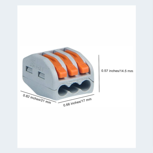 Nuts 3 Conductor Combination Compact Wire Connectors PCT-213 Connector Spring Terminal Block