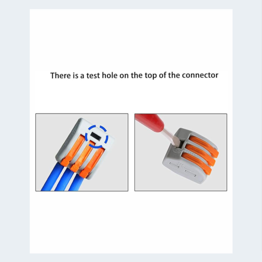 Nuts 3 Conductor Combination Compact Wire Connectors PCT-213 Connector Spring Terminal Block