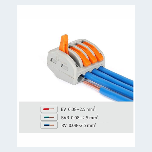 Nuts 4 Conductor Combination Compact Wire Connectors PCT-214 Connector Spring Terminal Block