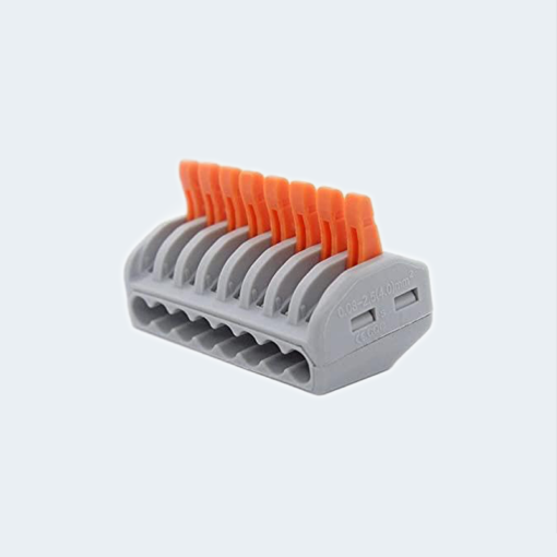 Nuts 8 Conductor Combination Compact Wire Connectors PCT-218 Connector Spring Terminal Block