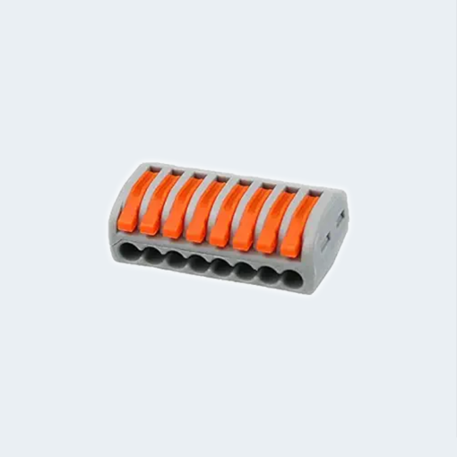 Nuts 8 Conductor Combination Compact Wire Connectors PCT-218 Connector Spring Terminal Block