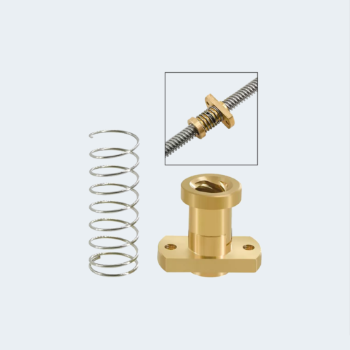 NUT T8 with spring Anti-backlash H-shape for Lead Screw