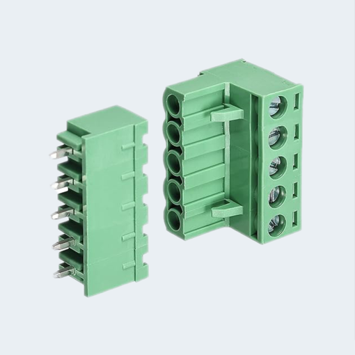 Male Female PCB Terminal Block 5Pin 90 degree