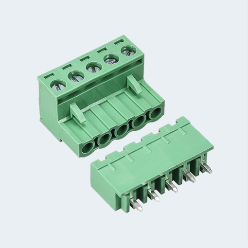 Male Female PCB Terminal Block 5Pin 90 degree