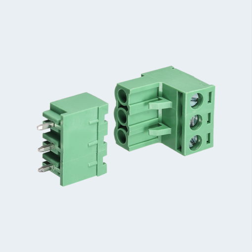 Male Female PCB Terminal Block 3Pin 90 degree