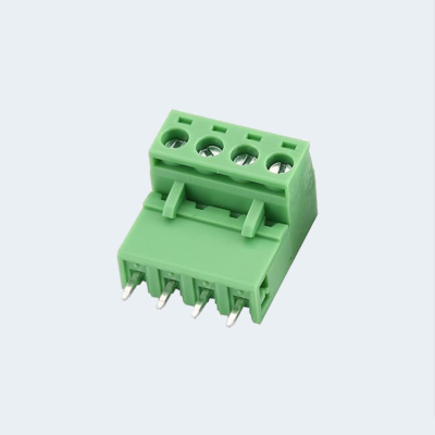 Male Female PCB Terminal Block 4Pin 90 degree