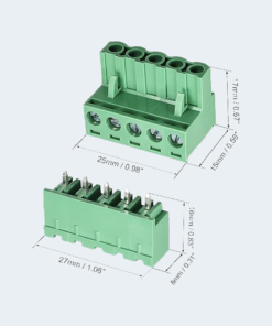 Male Female PCB Terminal Block 5Pin 90 degree