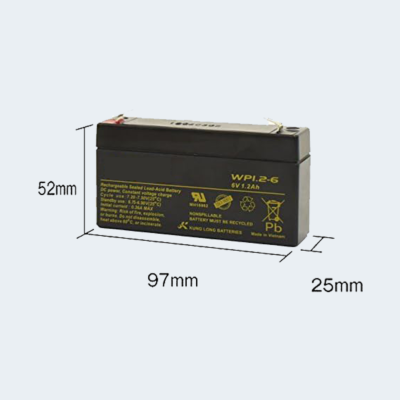 Battery 12v 1.2Ah Dimensions