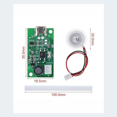 Humidifier Module - Ultrasonic Mist Maker Atomizing Fogger 108KHz Micro USB Dimensions