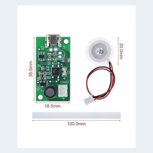 Humidifier Module – Ultrasonic Mist Maker Atomizing Fogger  108KHz Micro USB