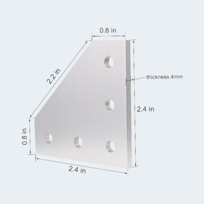 FORRCKY 10 Series L Connector 1010 Aluminum Extrusion Corner 1 Pcs dimension