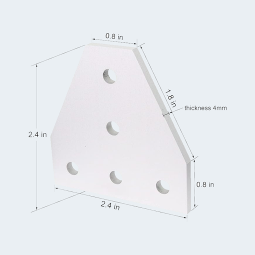 T-Bracket for 10 Series Aluminum Extrusion (1″ x 1″)1 Pcs