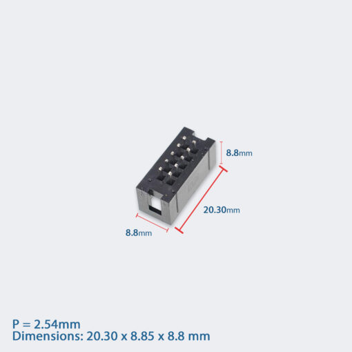 PCB Socket DC3 10p – Straight Pins