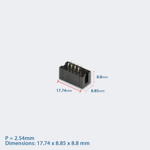 PCB Socket DC3 8p – Straight Pins