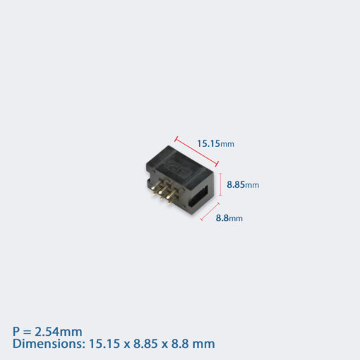 PCB Socket DC3 6p – Straight Pins
