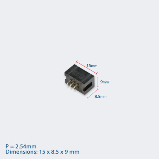 PCB Socket DC3 6p – Straight Pins