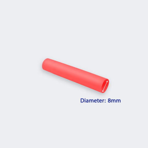 Heat Shrinkable Tube – 8mm Diameter, Red, 1 Meter