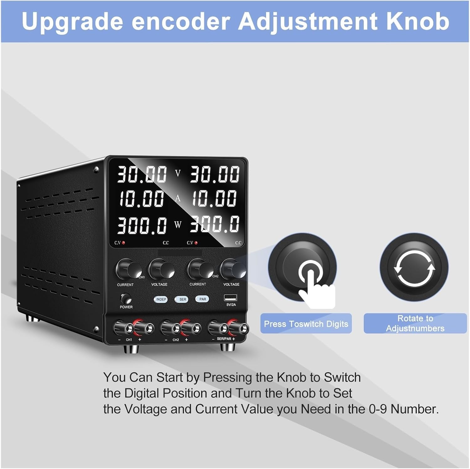 712TCj240xL._AC_SL1500_ مزود الطاقة SPS3010-2KD هو مصدر طاقة معملي ثنائي القناة (Dual-Channel) بقدرة 30 فولت / 10 أمبير، مزود بنظام حماية من زيادة التيار (Current Protection).