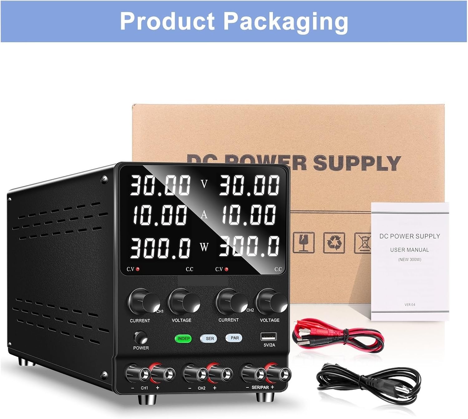 71j8gGMUzXL._AC_SL1500_ مزود الطاقة SPS3010-2KD هو مصدر طاقة معملي ثنائي القناة (Dual-Channel) بقدرة 30 فولت / 10 أمبير، مزود بنظام حماية من زيادة التيار (Current Protection).