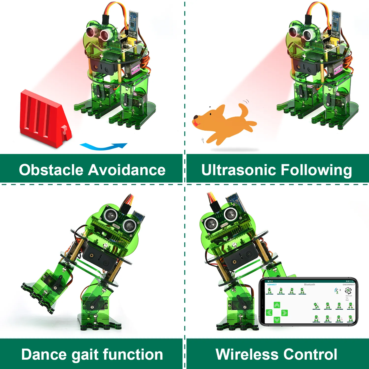 4 Frog Robot for Arduino Graphical Programming