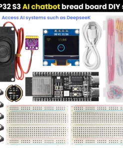 ESP32 | AI Chatbot Breadboard DIY Electronic Kit with 128×64 OLED Screen Al Voice Assistant Starter Kit