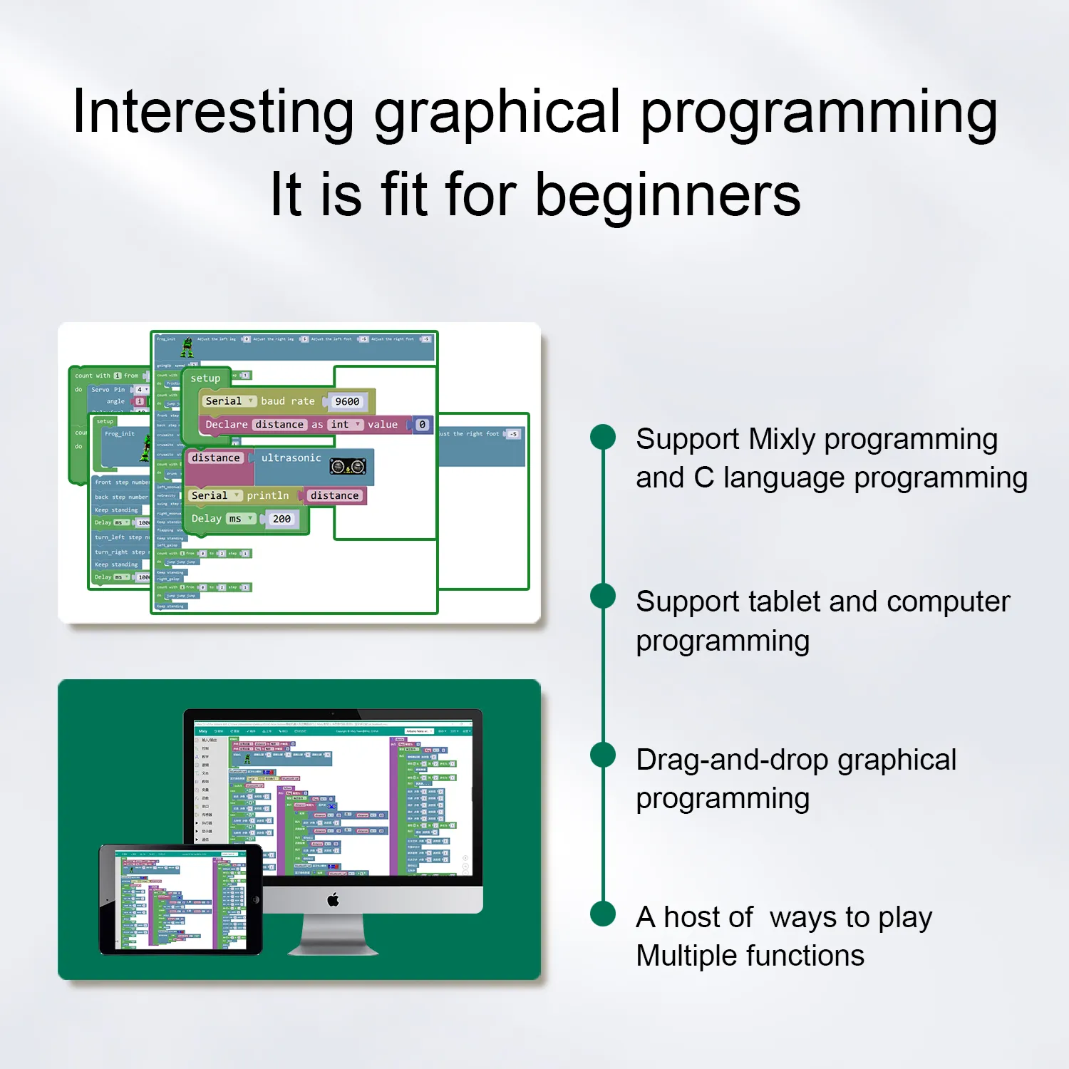 6 Frog Robot for Arduino Graphical Programming