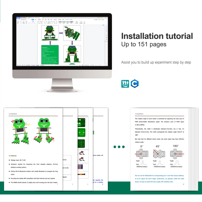 Robot Graphical Programming Software Frog Robot for Arduino Graphical Programming