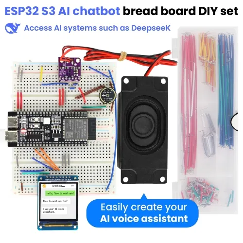 89fca396bd.jpg.500x500 ESP32 | AI Chatbot Breadboard DIY Electronic Kit with 128×64 OLED Screen Al Voice Assistant Starter Kit