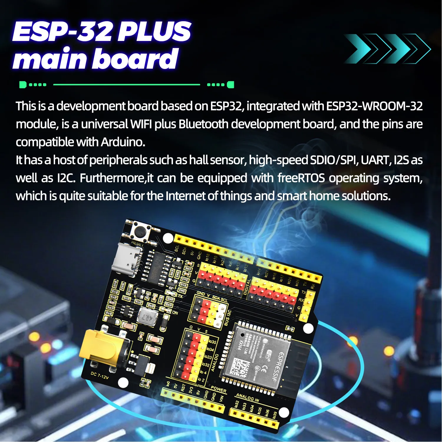 d627e9f551 Keyestudio IOT Basic Learning Kit For ESP-32 Arduino Starter Kit With 40 Experiment Projects