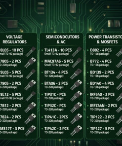Professional Power Management & Transistor Kit (24 Compartments – 86 Pcs)