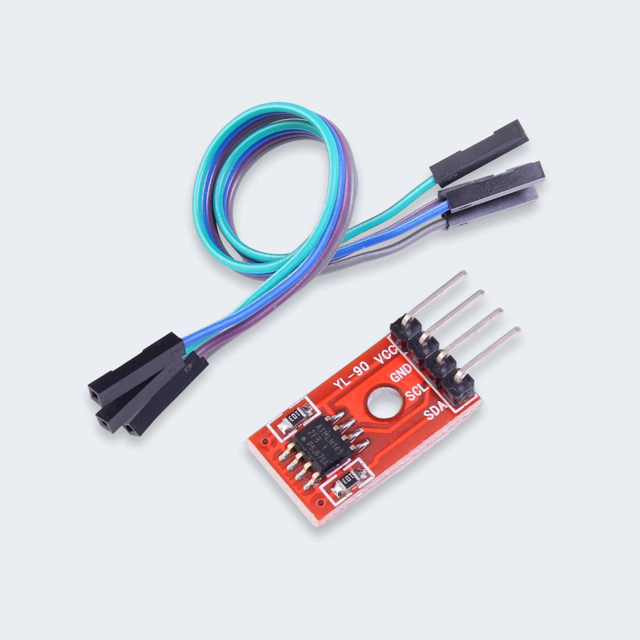 1 وحدة تخزين البيانات AT24C02 I2C EEPROM