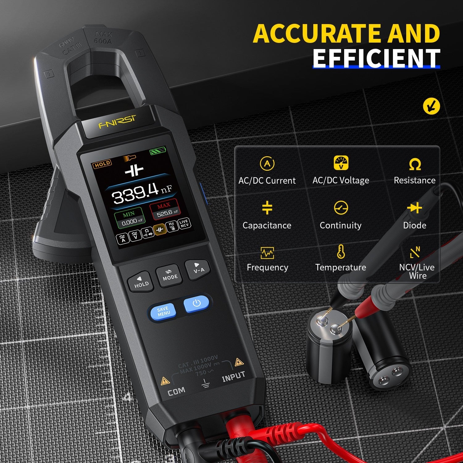 fnirsi-dmc-100-dc-ac-current-voltage-clamp-meter-digital-multimeterelectrical-testingfnirsifnirsi-9995980(2) DMC-100 DC AC Current Voltage Clamp Meter Digital Multimeter