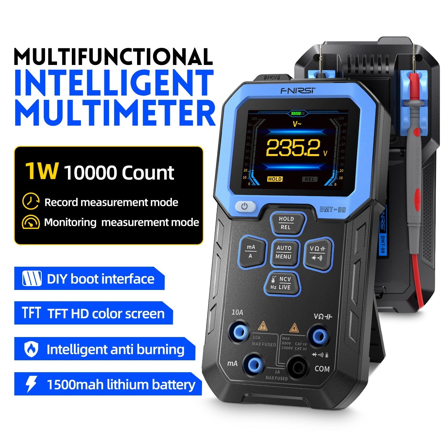 fnirsi-dmt-99-intelligent-color-screen-digital-multi-meterelectrical-testingfnirsifnirsi-3006294(2) DMT-99 Intelligent Color Screen Digital Multi Meter
