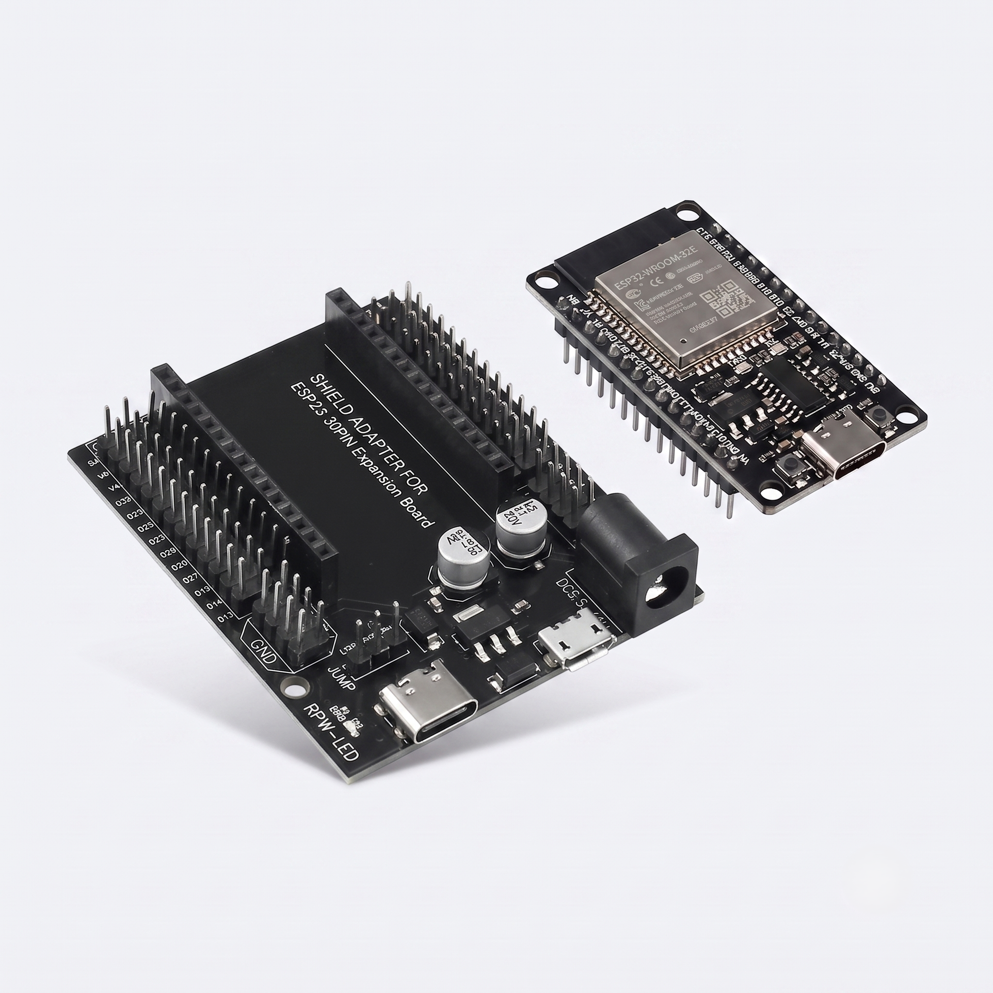 ESP32 Type C 30 Pins + Expansion ESP32 Type-C – CP2102 – 30 Pins | Terminal Block Adapter Board | ESP32 Expansion Board