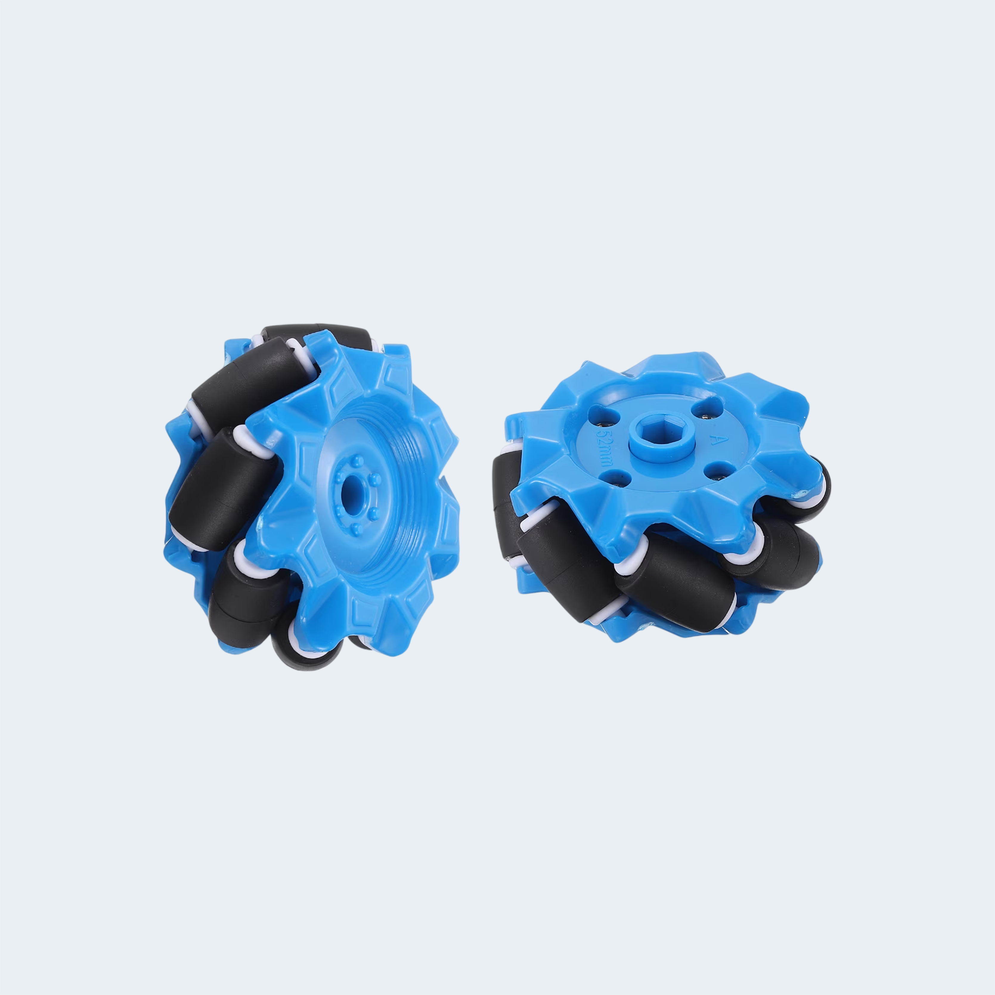52mm Mecanum Wheel - 2 Pcs - Blue & Black 52mm Mecanum Wheel – 2 Pcs – Blue & Black